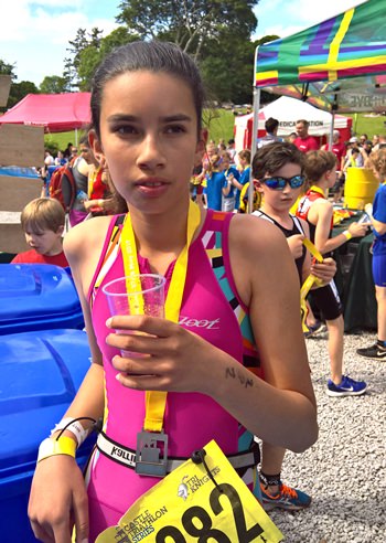 Sarah-Michelle Clear in her triathlon winning days.