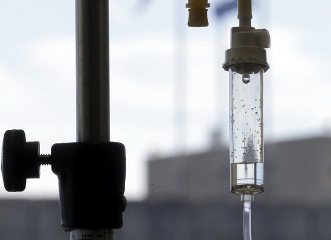 IVs are one of the most common things in health care. Each year, tens of millions of people get one to prevent dehydration, maintain blood pressure or receive medicines or nutrients if they can’t eat. (AP Photo/Gerry Broome, File)