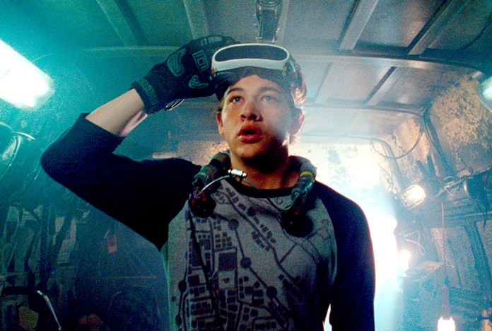 This image shows Tye Sheridan in a scene from “Ready Player One,” a film by Steven Spielberg. (Warner Bros. Pictures via AP)