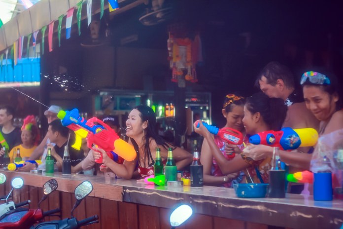 Beer bars are always the highlight of wild fun and excitement for tourists during Songkran.