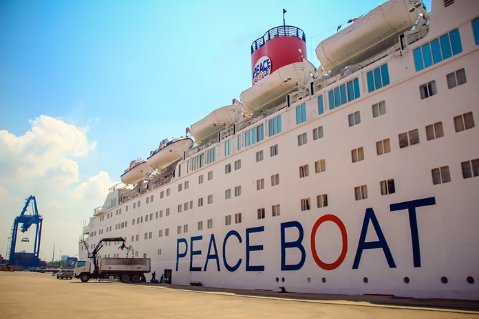 The Peace Boat docked in Laem Chabang.