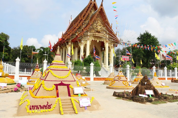Sand castle contests are a big part of the local Songkran tradition.