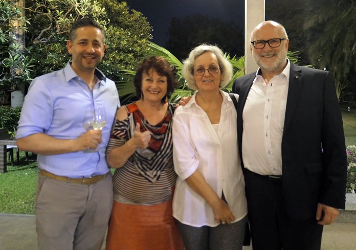 Pattaya residents at the seminar. (l-r) Marcus Schneider, Elfi Seitz, Marlis Wenger and Dr. Wolfgang Schwertner.