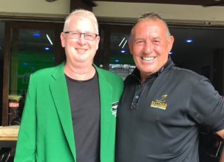 Mike Tottenham (left) with Phil Davies.