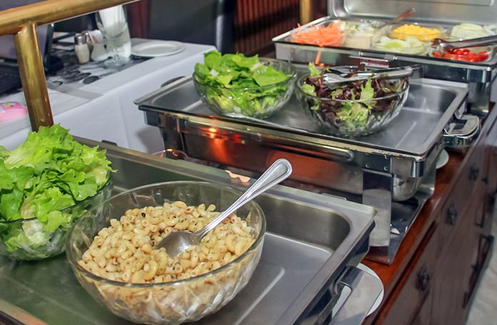 A variety of fillings for the make-your-own sandwich.