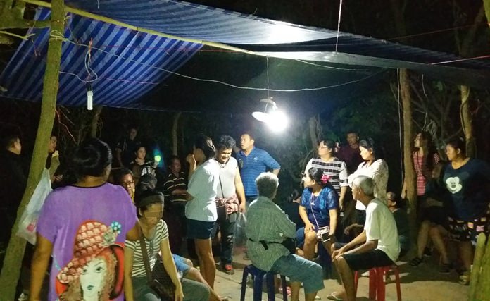 No escape for these gamblers as law enforcers surround the woods.