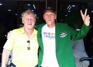 Colin Service (right) with Maurice Roberts.