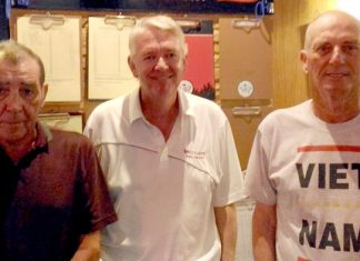 Glyn Evans (from left), Dave Edwards and John Carlin.