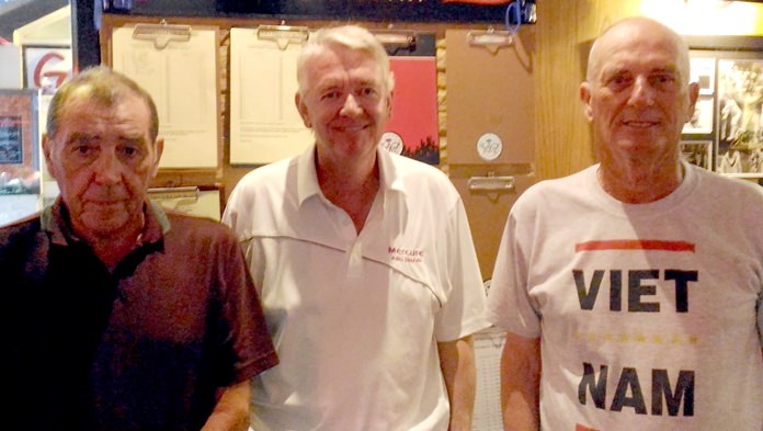 Glyn Evans (from left), Dave Edwards and John Carlin.