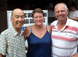 (From left) Mashi Kaneta, Lorraine Percy and Alex Field.