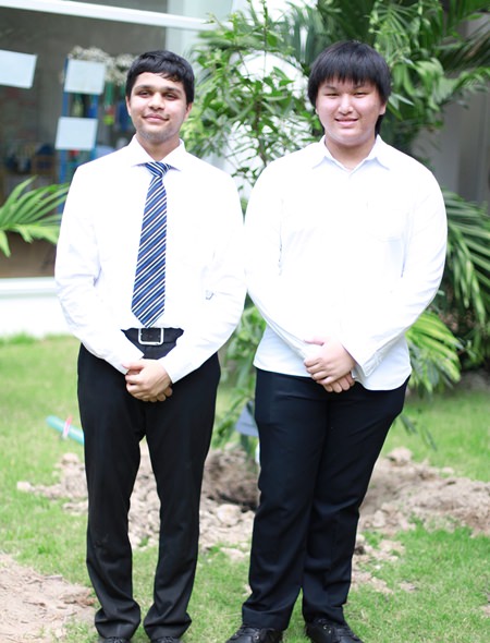 Long-serving students Jignil (left) and Mangpo.