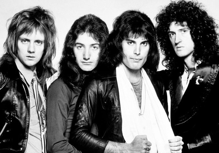 Queen in 1977 (from left) Roger Taylor, John Deacon, Freddie Mercury and Brian May.