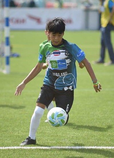 12-year old Ittipolchana Kaewsawad plays for the African Elephant team at the F4F Championship in Moscow, Russia.