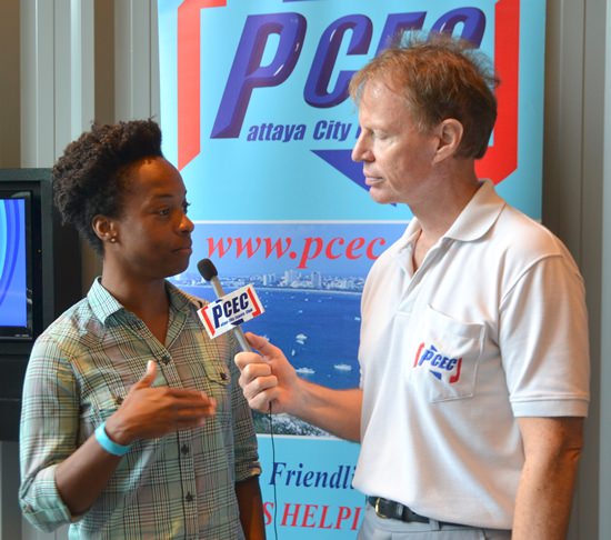 Member Ren Lexander interviews Almirah Cummings after her presentation to the PCEC. To see the video, visit https://www.youtube.com/watch?v=QDXXOiWjmCU&feature=youtu.be.