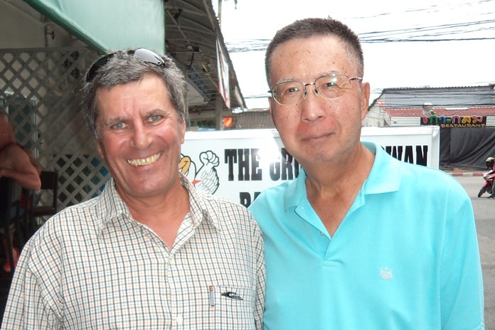 Rudy Regenass (left) with Takeshi Hakozaki.