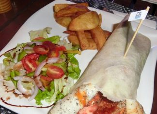 Chicken well wrapped up.