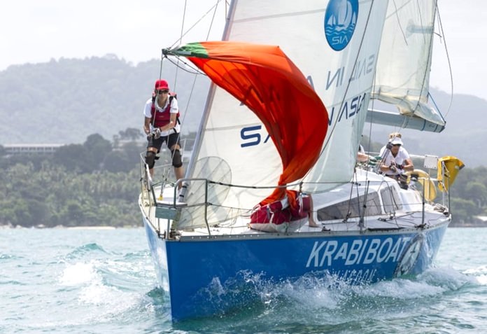 Susan Parker and her crew on Krabi Boat Lagoon Pinocchio finished second in IRC II class.
