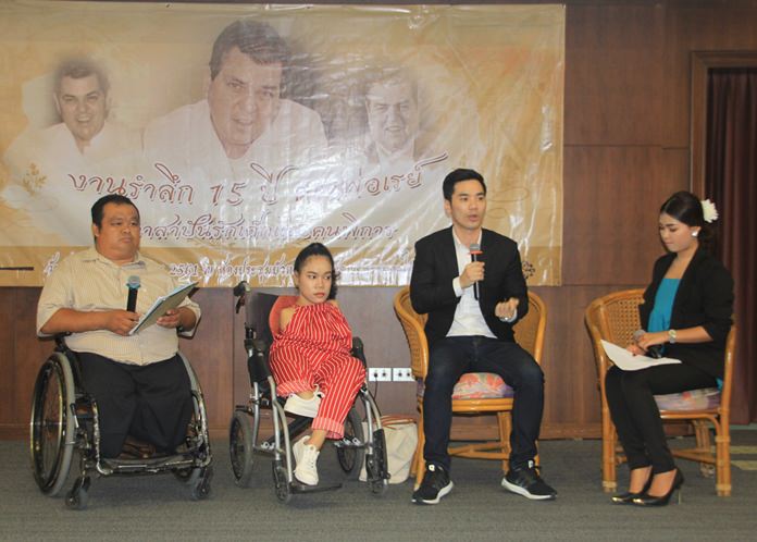 Labor Ministry advisor Suwat Janittikul led Chonburi officials and representatives from local charities and schools in kicking off a month of commemorations for Rev. Raymond Brennan 15 years after the founder of the Father Ray Foundation died.