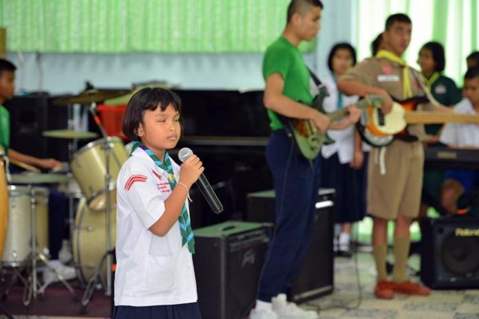 Activities included stage performances from blind students.
