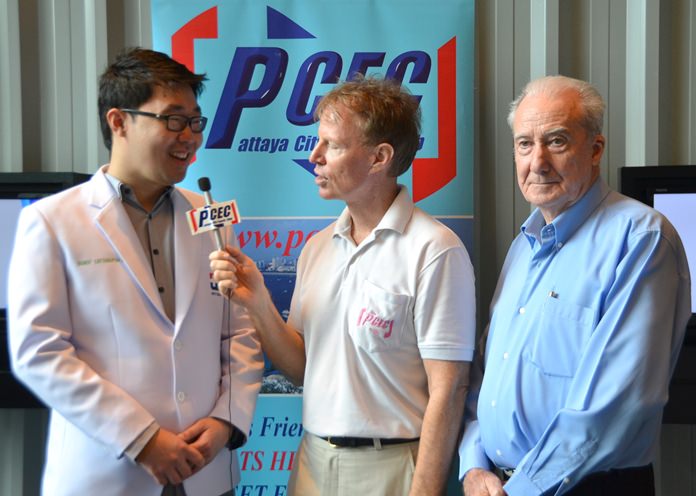 Member Ren Lexander interviews Dr. Bundit Leethanaporn and Dr. Iain Corness after their presentations. To view the video, visit: https://www.youtube.com/watch?v=yMqqgv6F4ns&t=5s.