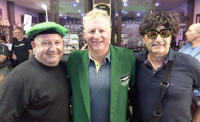 Laem Chabang winner Maurice Roberts (C) with Ralph McConnell (L) and Marco Beer (R).