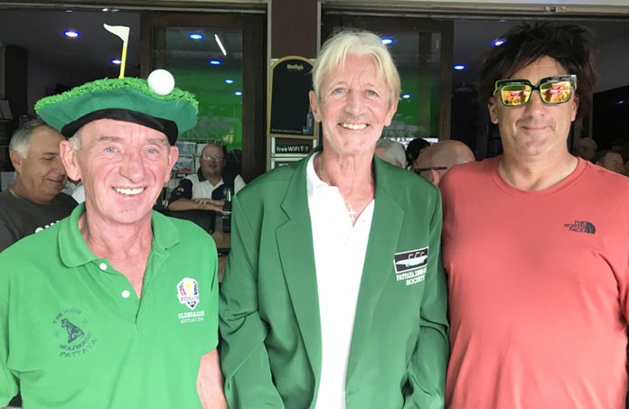 Green Valley winner Patrick Poussier (C) with Donal McGuigan (L) and Darren Beavers (R).