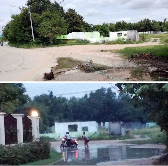 Nongprue engineers have cleared out a drainage ditch and pipes on Nong Maikaen Soi 6.