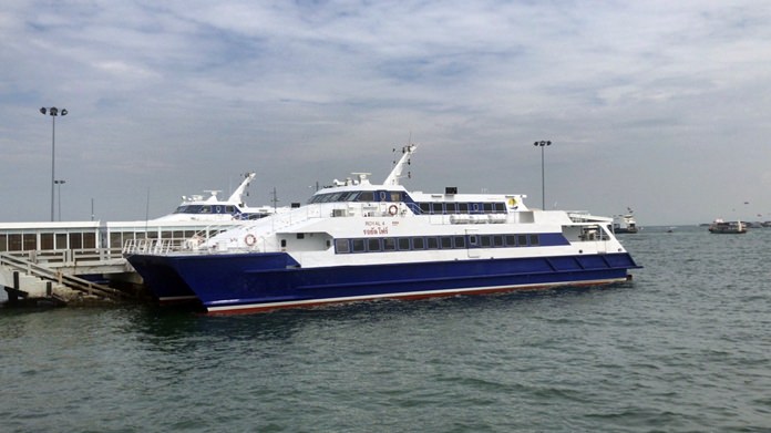 The Pattaya-Hua-Hin ferry has suspended operations during the height of rainy season and will resume in November.