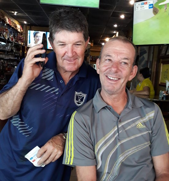 Richie McGhie & Pierre Gymer après golf at TGC.