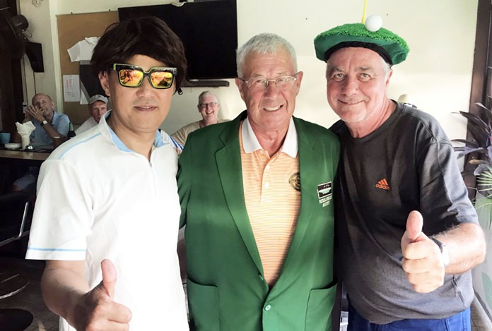 Jim Reilly (centre) with Masa Tanako (left) and Colin Smith.