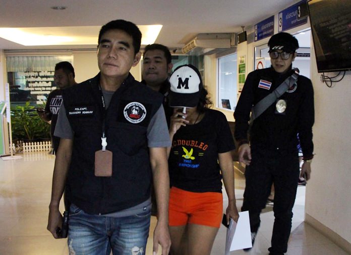 Ploypan Muangdith was arrested for allegedly pimping out an underage girl to a Japanese expat in Jomtien Beach