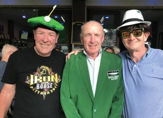Jim Ferris (centre) with Keith Melbourne (left) and Robbie Keogh.
