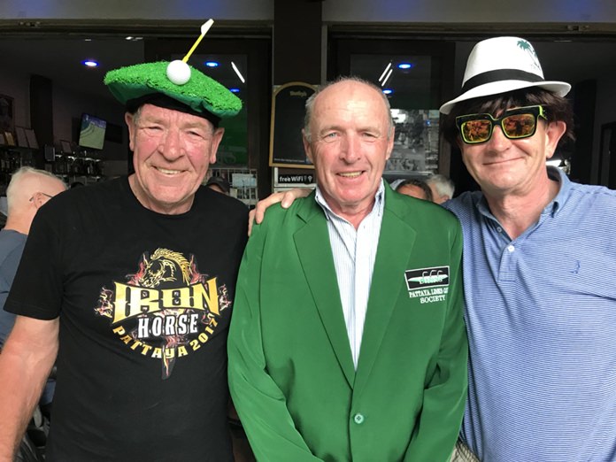 Jim Ferris (centre) with Keith Melbourne (left) and Robbie Keogh.