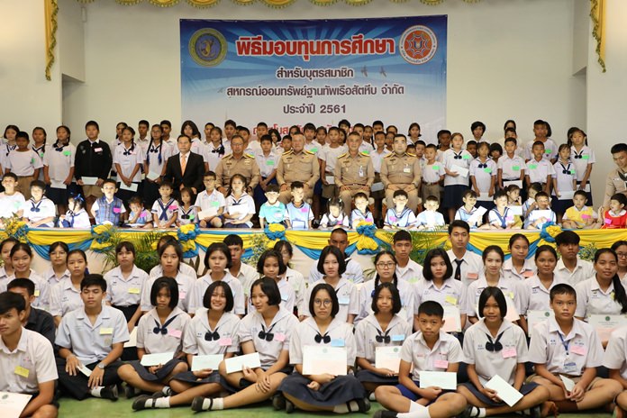 Sattahip Naval Base Savings and Credit Cooperative Ltd. handed out more than a million baht in scholarships to members’ children.