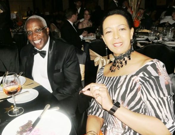 The elegant Madame Carol Doidge with HE Patrick Simiyu Wamoto Ambassador of Kenya.