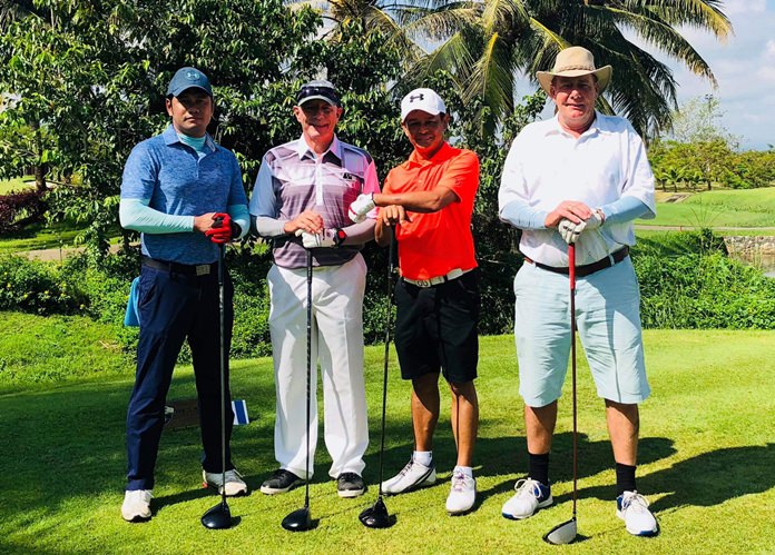 Bill Kana, Bob Poole, Wichai and Al Griffiths in Chiang Mai.