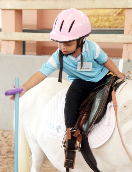 The individual challenges required balance and dexterity.