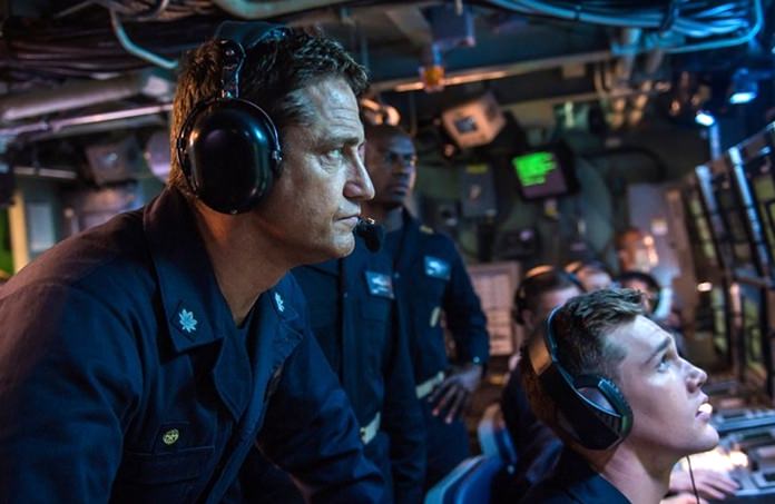 This image shows Gerard Butler in a scene from "Hunter Killer" (Jack English/Lionsgate via AP)