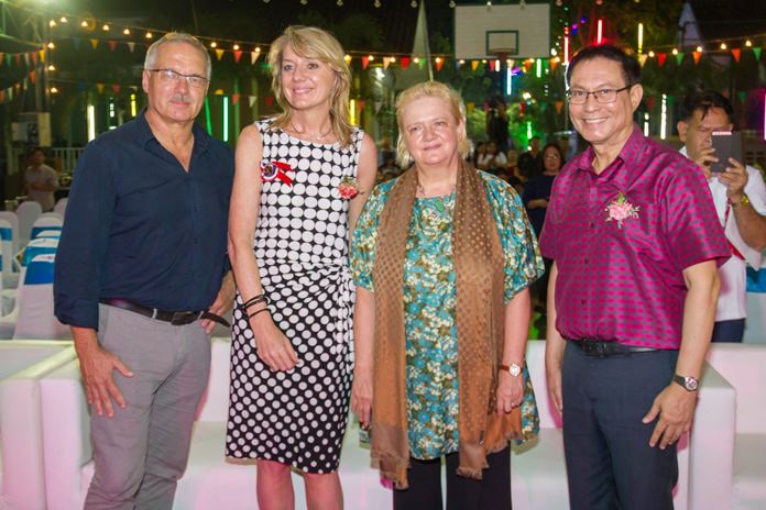 (l-r) Ewald Dietrich, founder of HHNFT, Andrea Pernkopf, Director, Lufthansa/HelpAlliance, Germany, H.E. Dr. Eva Hager and HHNFT Chairman Sorasith Soontornkes are delighted with the proceedings.