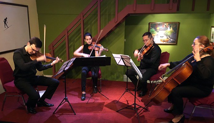 The TPO String Quartet perform at Ben’s Theatre in Jomtien.