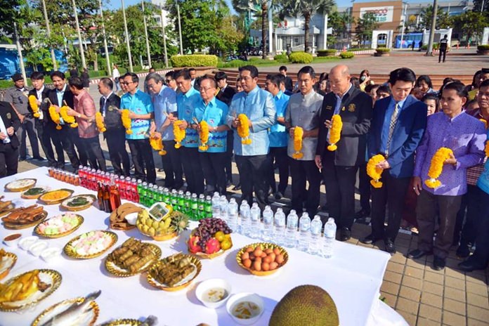 Mayor Sonthaya Kunplome presided over the Nov. 29 ceremony marking Pattaya’s 40th year of cityhood.