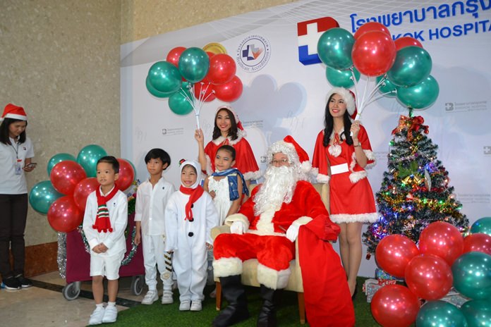 The children truly enjoy visits from Santa.