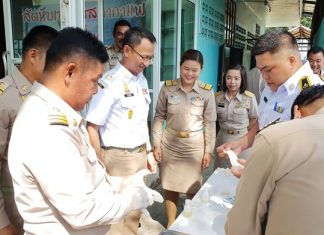 Sattahip officials submit to drug tests