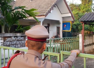 Drunk Bangkok man sleeps on wrong porch