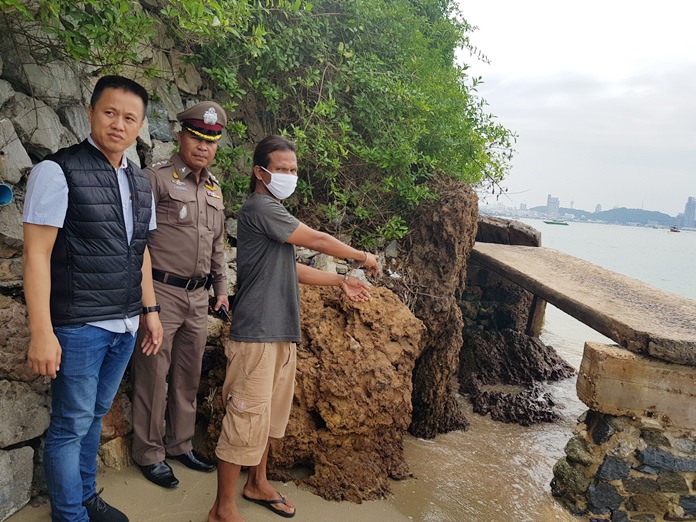 Neng Somsoda was arrested for stealing a mobile phone and 1,800 baht from the pockets of clothing left on the beach by two tourists who went swimming late at night.