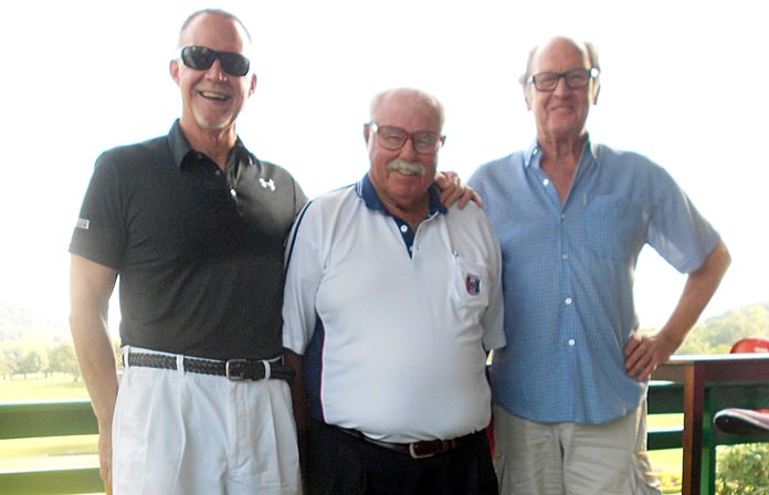 Ty Anderson and Peter Hammond with Dave Richardson.