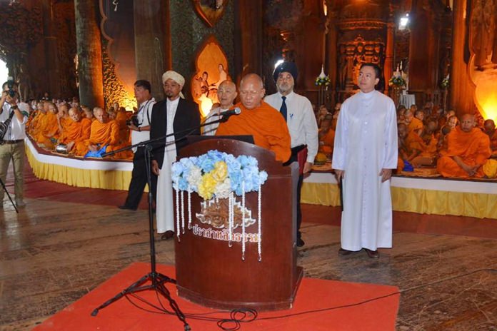 Puttajan, abbot of Trimitwittaya Ramworawihan Temple, represents Buddhism at the event.
