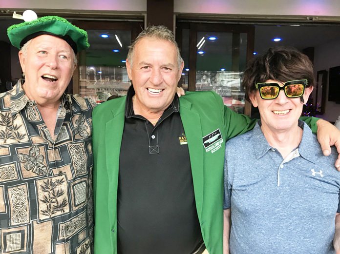 Phil Davies (centre) with Tip Briney (left) and Chris Walsh.