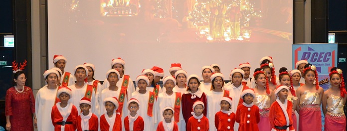 The little angels from the Pattaya Orphanage Choir were warmly welcomed by all as they performed during the PCEC’s annual Christmas program.