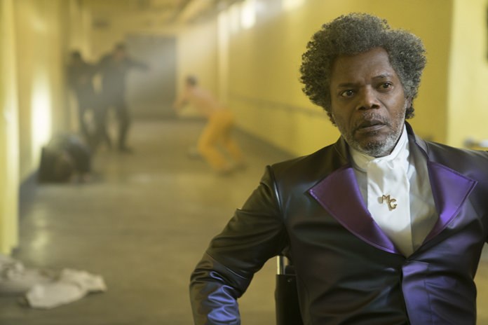 This image shows Samuel L. Jackson in a scene from M. Night Shyamalan’s “Glass.” (Jessica Kourkounis/Universal Pictures via AP)